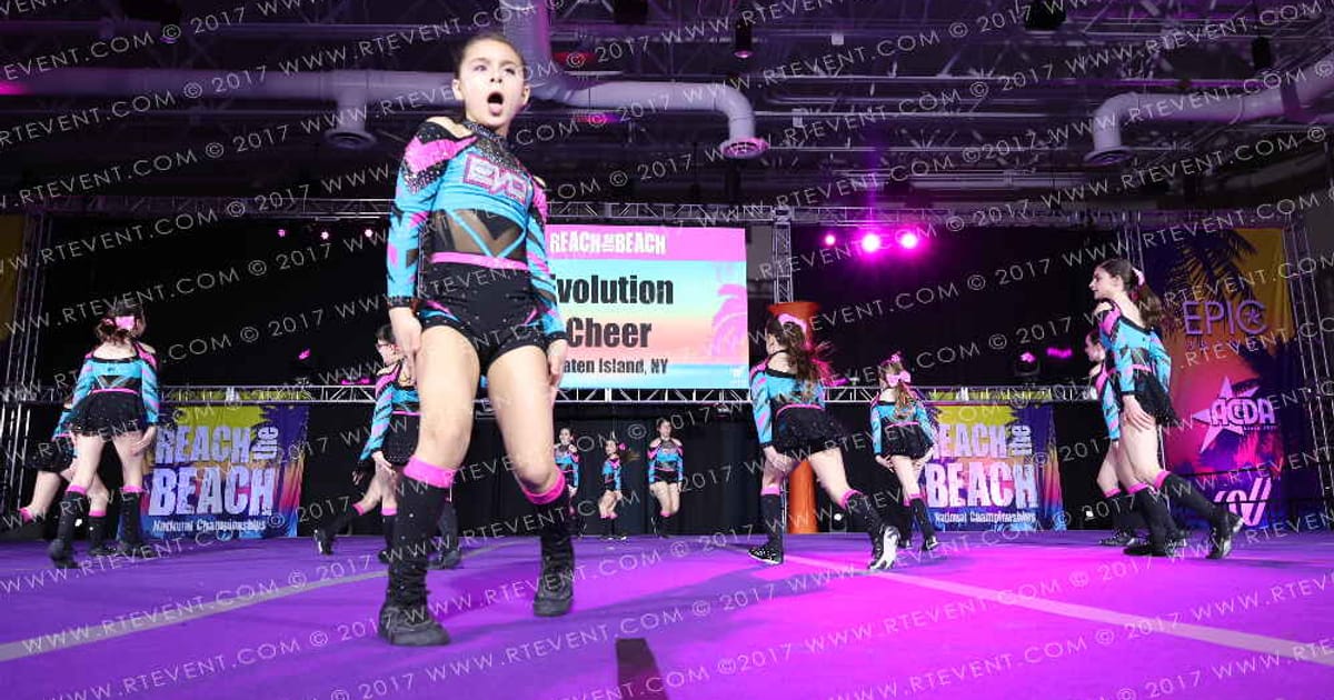 Evolution Cheer Double Diamonds · ACDA Reach the Beach Ocean City Grand Nationals DIDII AllStar