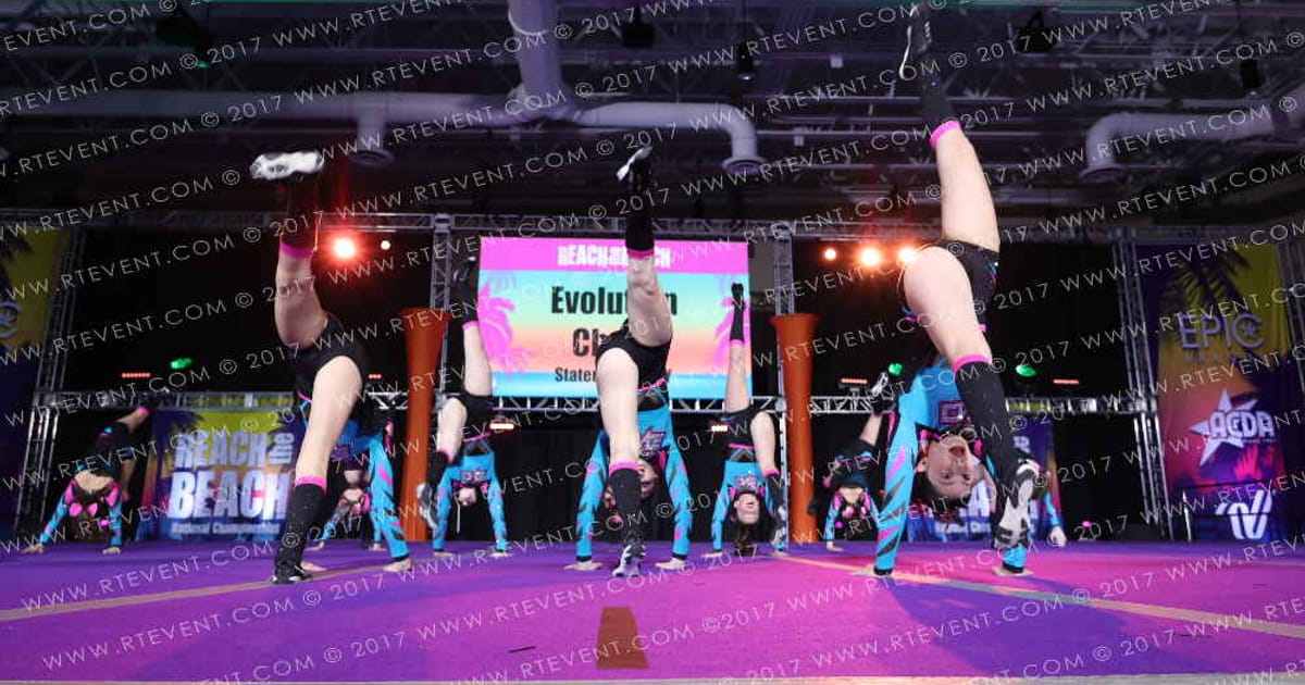 Evolution Cheer Jackpot · ACDA Reach the Beach Ocean City Grand Nationals DIDII AllStar