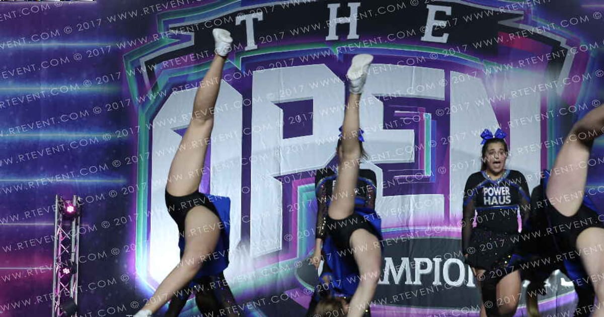 Power Haus Cheer Silver Lightning · The Open Branson
