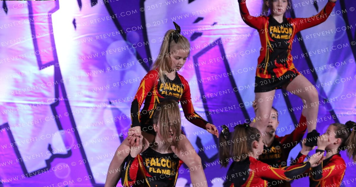 Falcon flames cheer and dance code red · Adventure in Atlantis