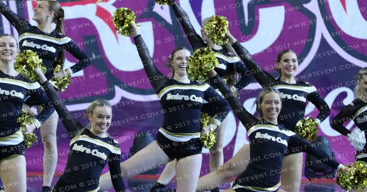 Sheffield Sabrecats Pom Cheerleading University Dance Pom · Circus Spectacular
