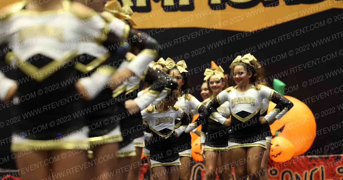 YFL Andrews Mustangs Varsity · Cheer Power Halloween
