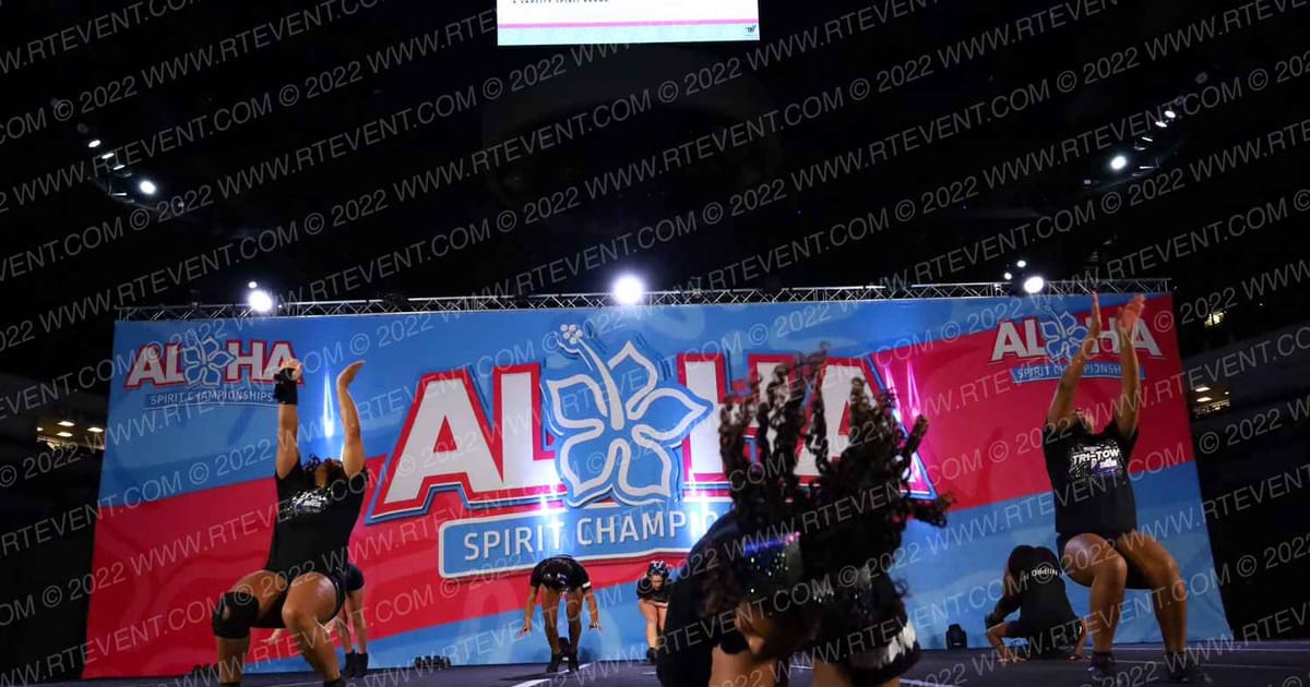 Tri-Town Competitive Cheerleading Black Ice · Aloha Trenton Showdown