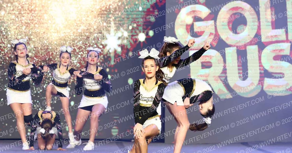 Flames Champion Cheer · Gold Rush Ft Worth