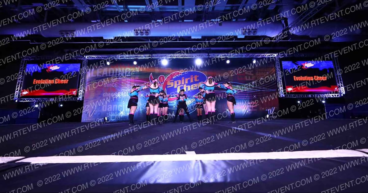 Evolution Cheer Teal Shock · Spirit Cheer Super Nationals