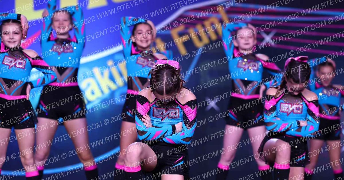 Evolution Cheer Teal Burst · Spirit Cheer Super Nationals