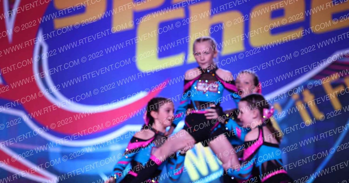 Evolution Cheer Teal Burst · Spirit Cheer Super Nationals