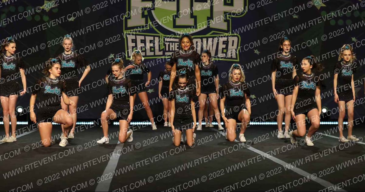 Cheer Sport Sharks - Kitchener Queensland Sharks · Feel The Power East FIXED