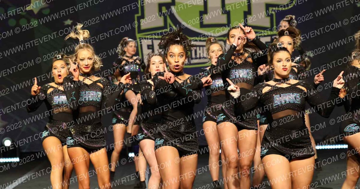 Cheer Sport Sharks - Kitchener Star Spotted Sharks · Feel The Power East FIXED