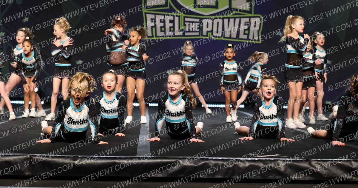 Cheer Sport Sharks - Kitchener Smalltooth Sharks · Feel The Power East FIXED