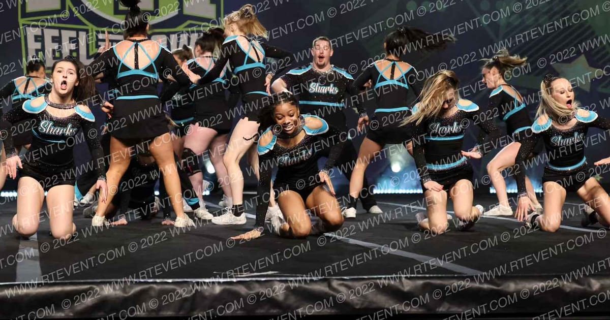 Cheer Sport Sharks - Toronto Finback Sharks · Feel The Power East FIXED