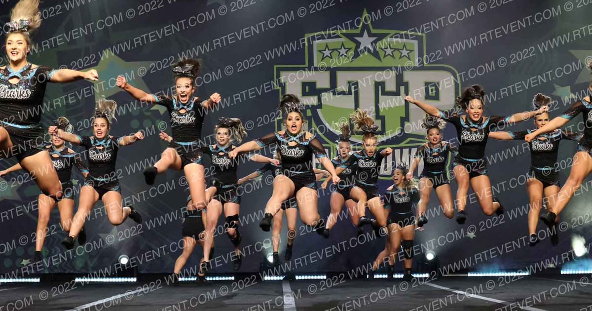 Cheer Sport Sharks - Kitchener Grey Reef Sharks · Feel The Power East FIXED