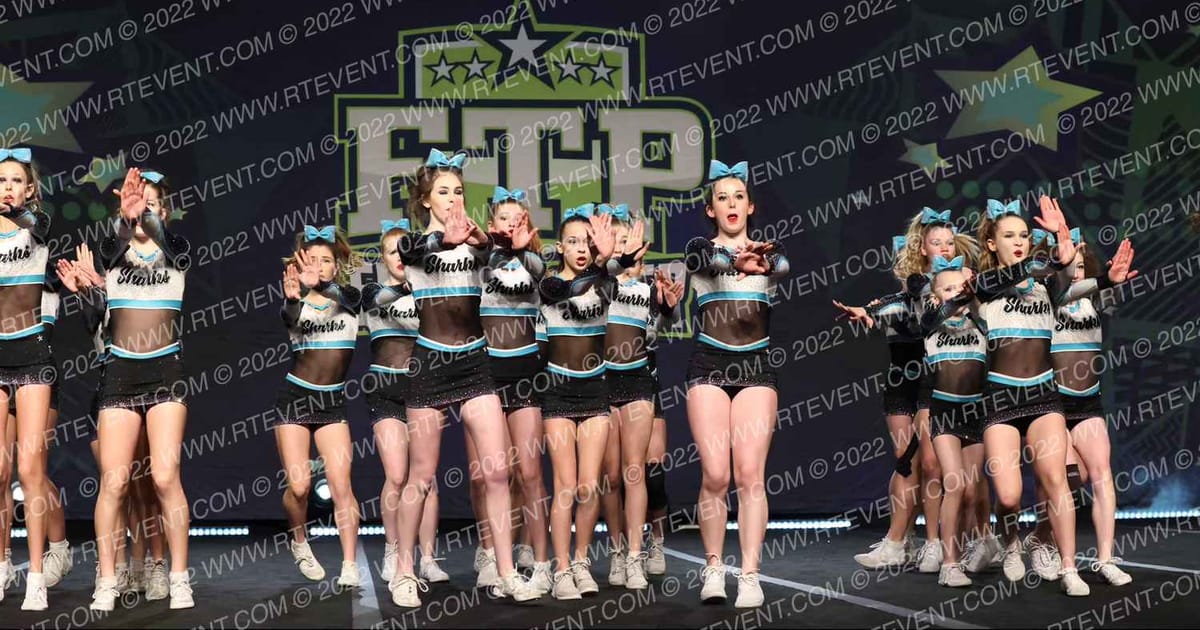 Cheer Sport Sharks - Kitchener White Fin Sharks · Feel The Power East FIXED