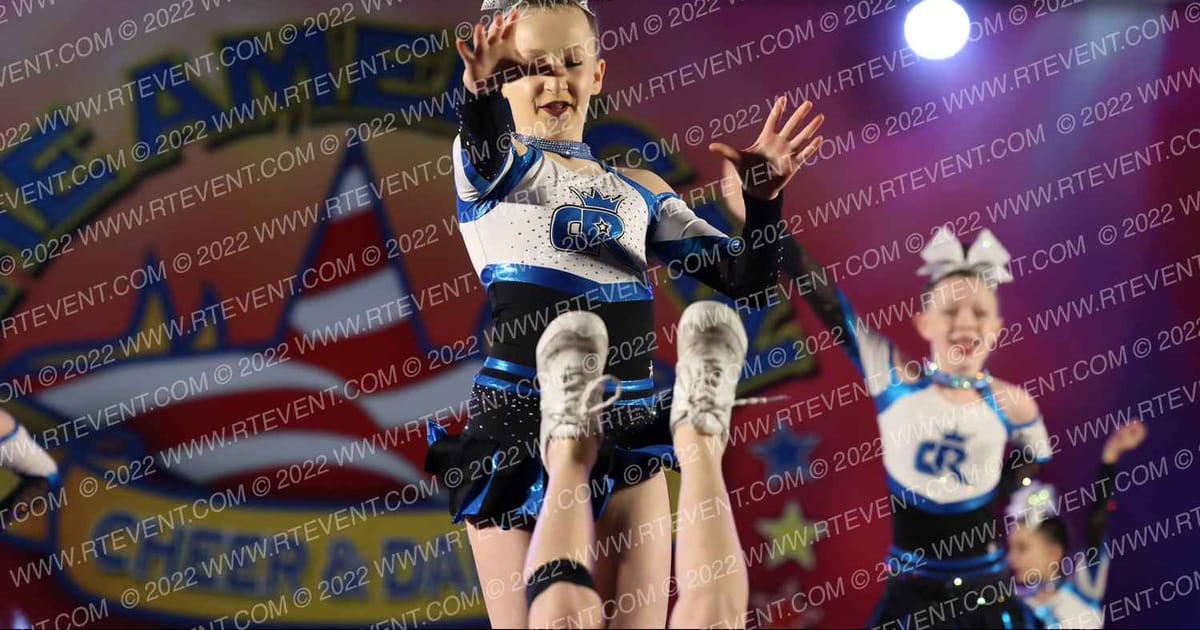 Cheerletics Royalty BLUSH · The American Masters Baltimore Nationals FIXED
