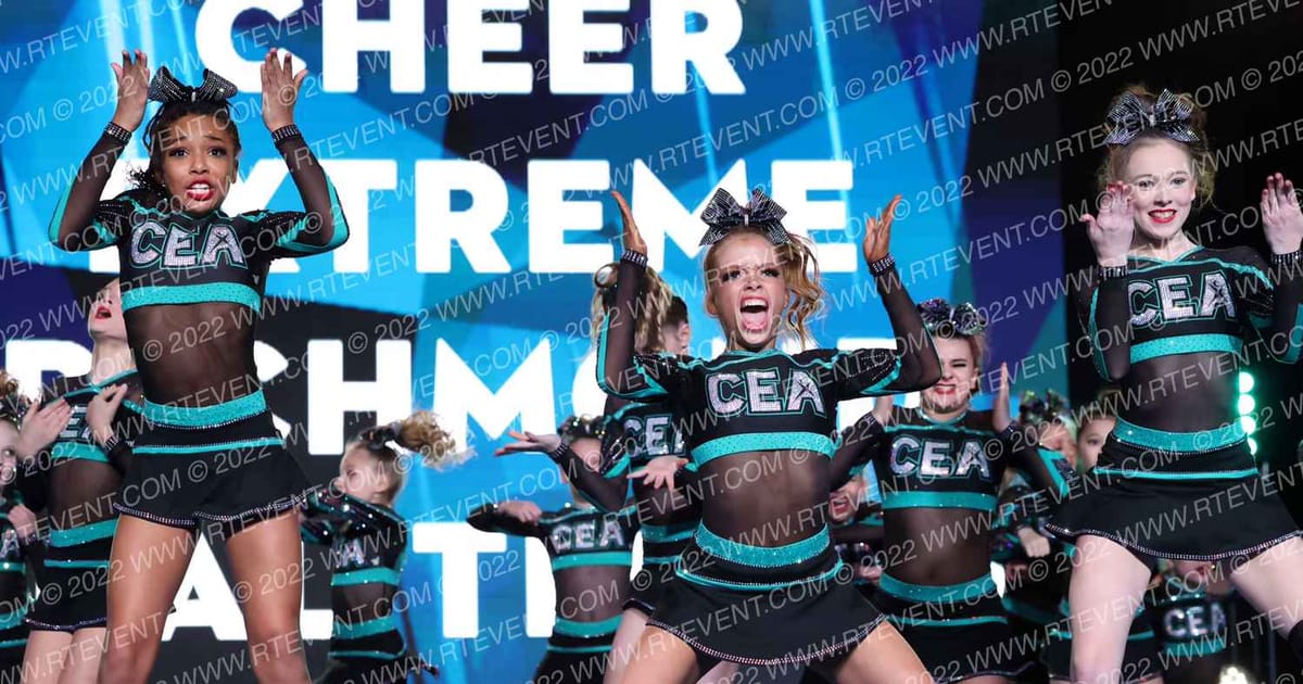 Cheer Extreme Richmond Teal Tiaras · CDE Mid Atlantic Open