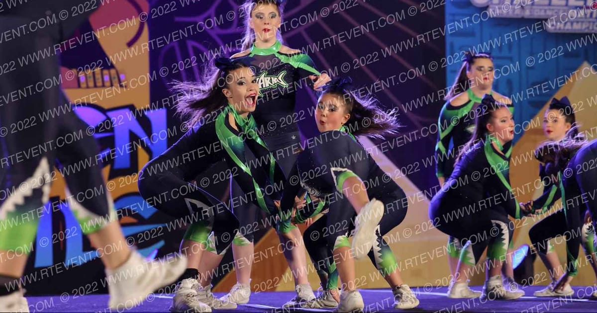 Cape Cod Cheer Academy Junior Level 3 Angel Sharks · Queen of the Nile Showdown