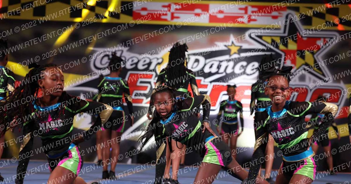 Extreme Cheer Magic Cold Gold · Maryland Madness All Star and School