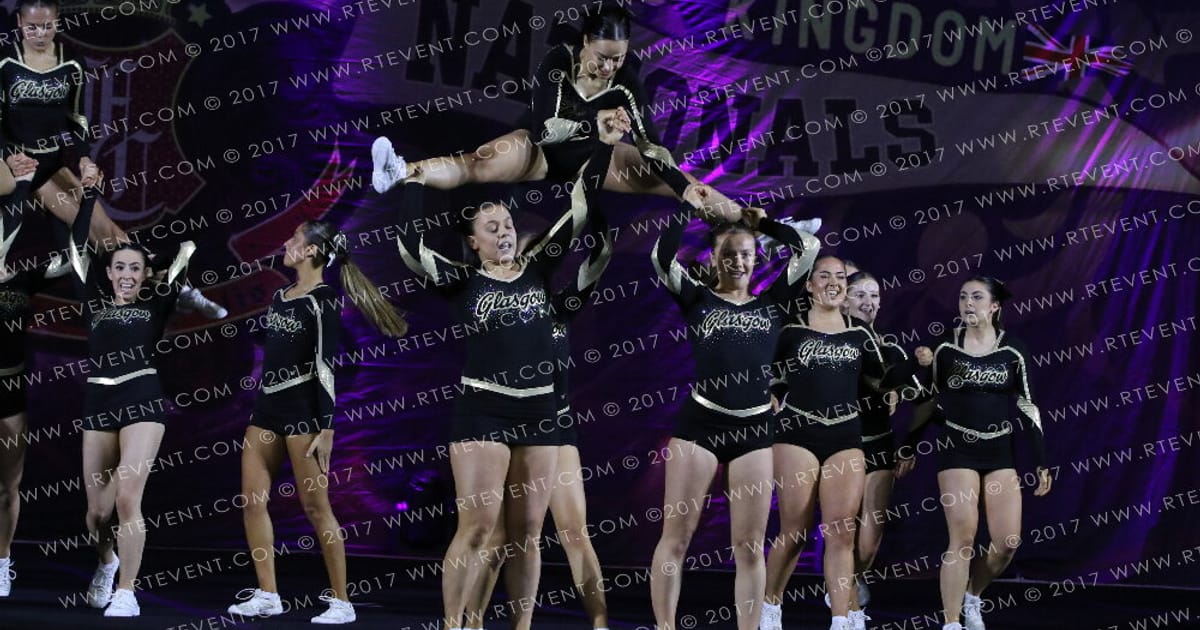 Glasgow University Cheerleaders Small University All Girl Level 2 · Hear of England UK University Nationals