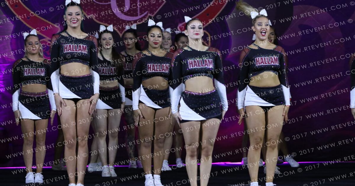 Hallam Cheer and Dance BLACK · Hear of England UK University Nationals
