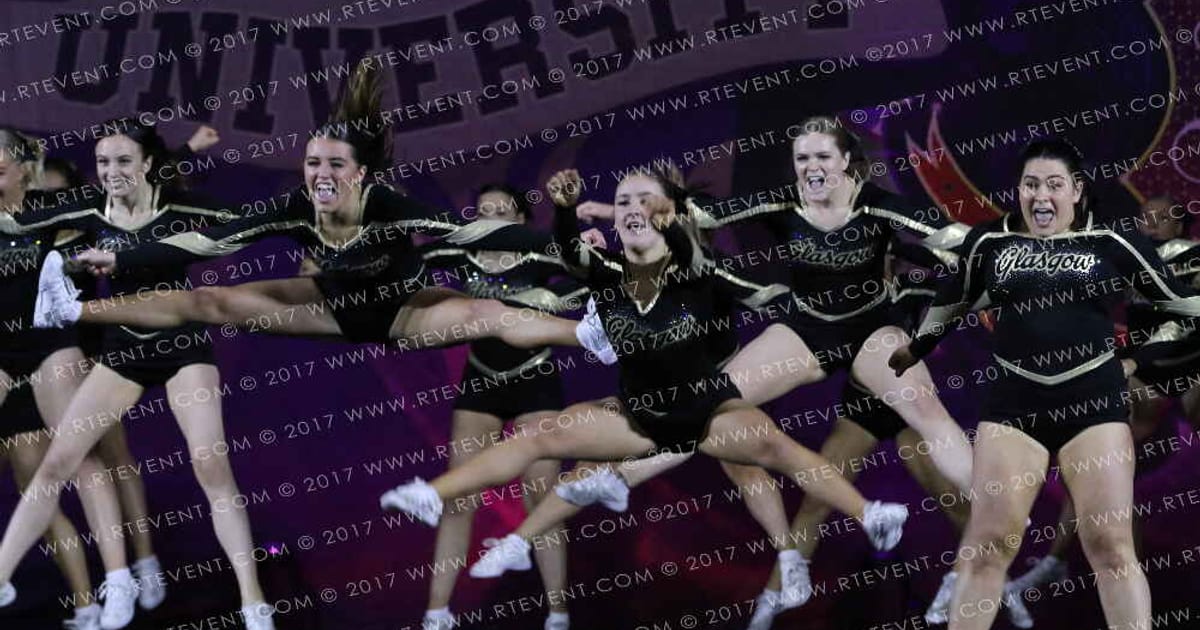 Glasgow University Cheerleaders Small University All Girl Level 1 · Hear of England UK University Nationals