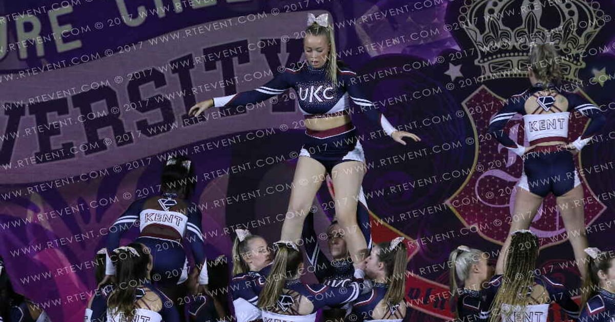 University of Kent Crystal Cheer Rubies · Hear of England UK University Nationals