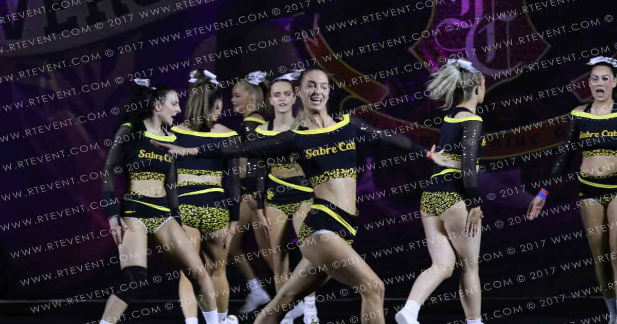 Sheffield Sabrecats Stunt Gold · Hear of England UK University Nationals