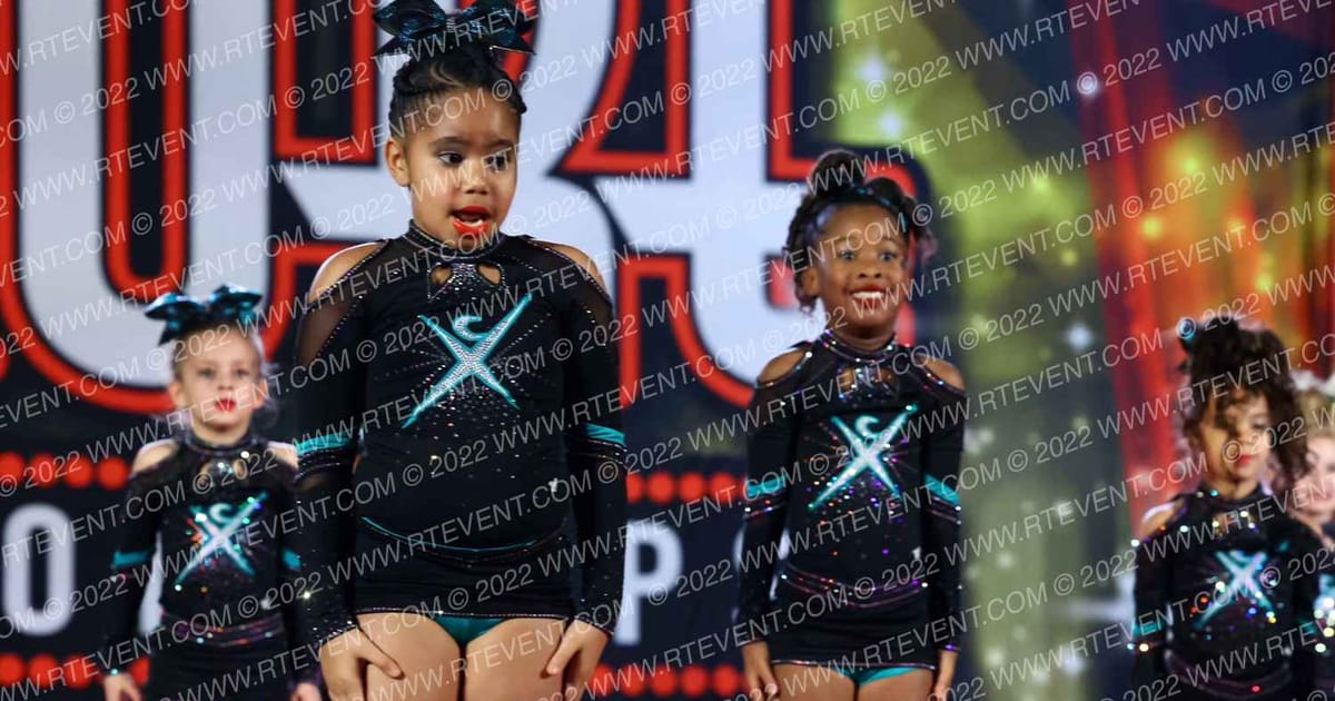 Cheer Extreme Mini Teal · Encore Concord Showdown