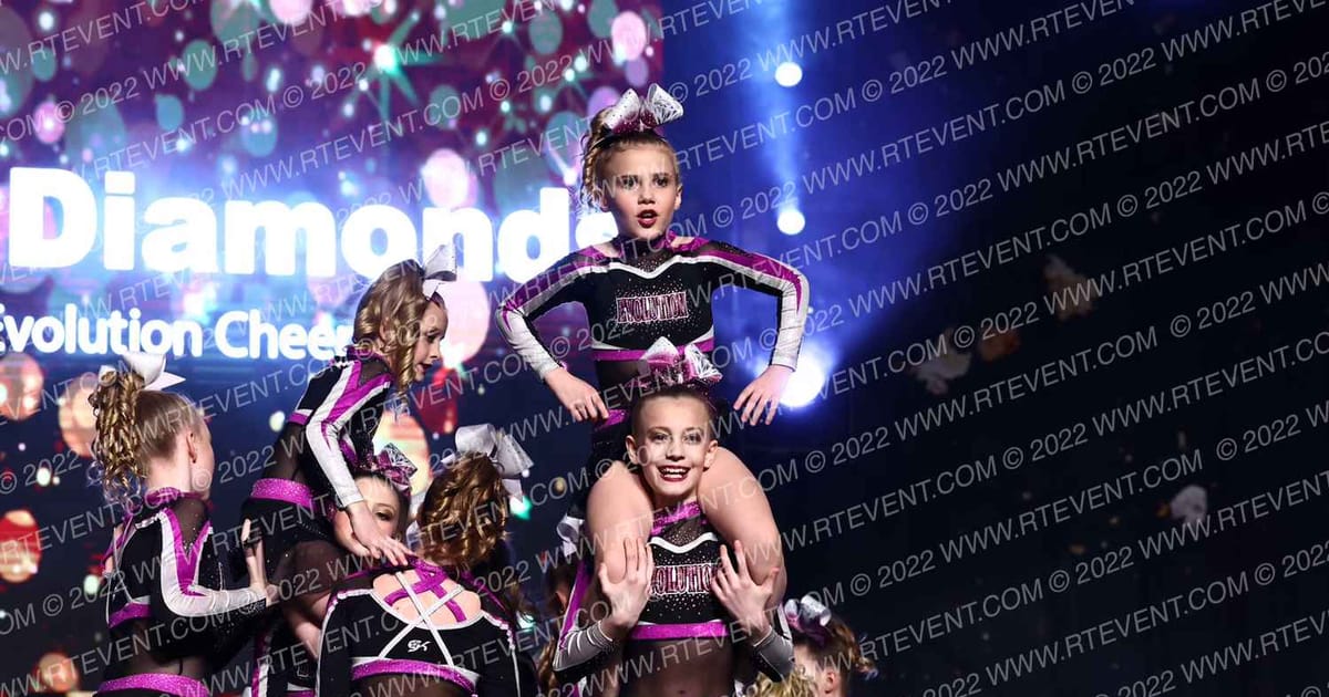 Evolution Cheer Blue Diamonds · Gold Rush Chicago