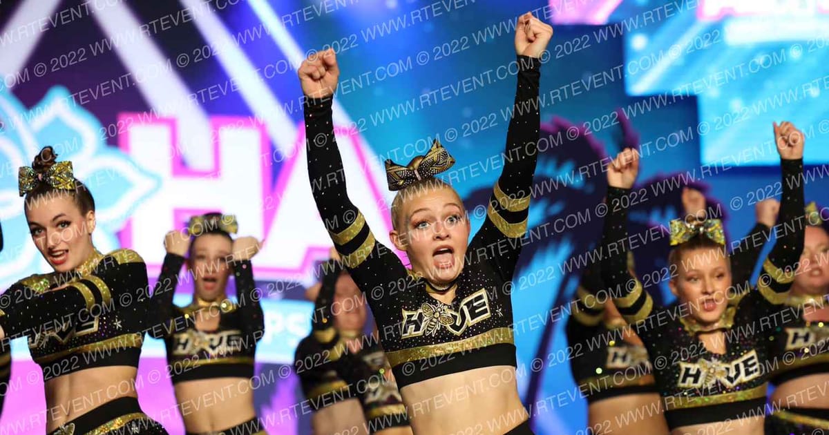The Hive Cheer Yellow Jackets · Aloha Grand Nationals