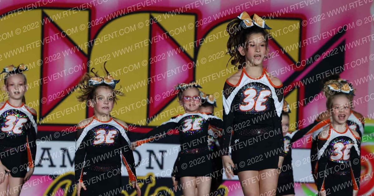 3E cheer Lightening · Oh How Sweet it is Cheer and Dance Spectacular