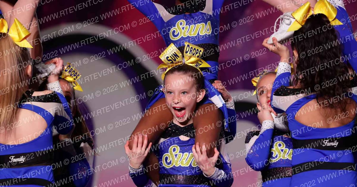 Cheer Central Suns Sundrops · ONE UP Delta A