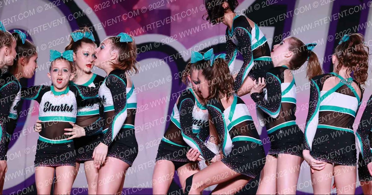 Cheer Sport Sharks - Ancaster White Cheek · ONE UP Delta A