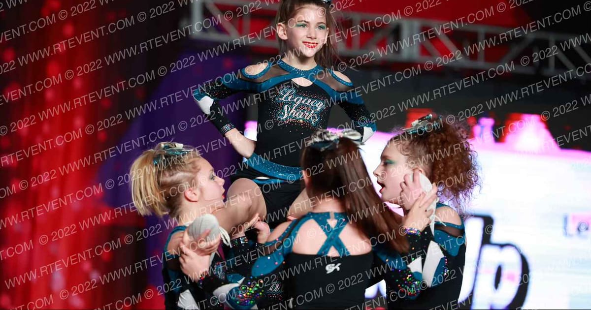 Legacy Cheer and Gymnastics Great Whites · ONE UP Delta D