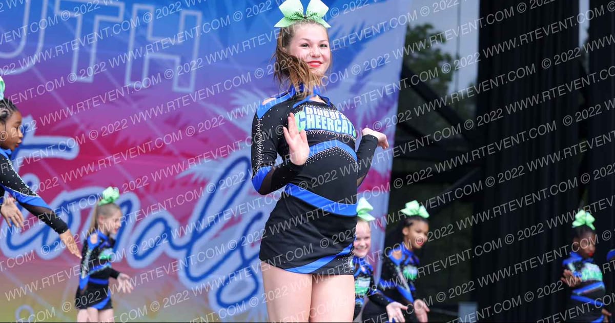 Bluegrass Cheercats Lime Leopards · Deep South Beach Nationals