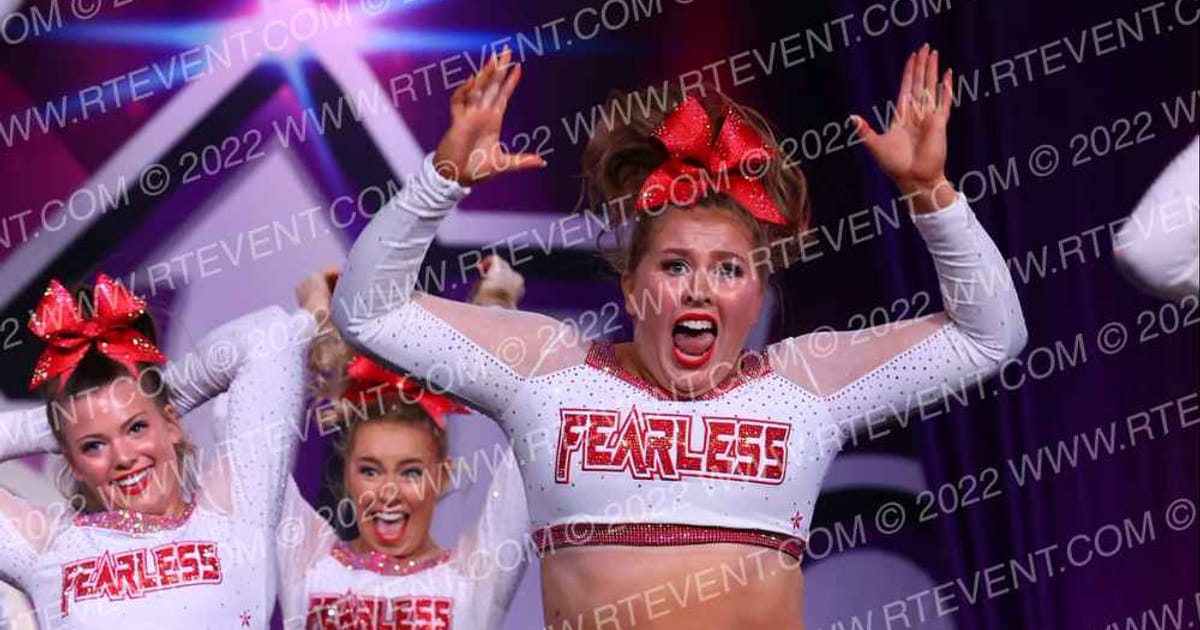 KC Cheer FEARLESS · ONE UP GOEX