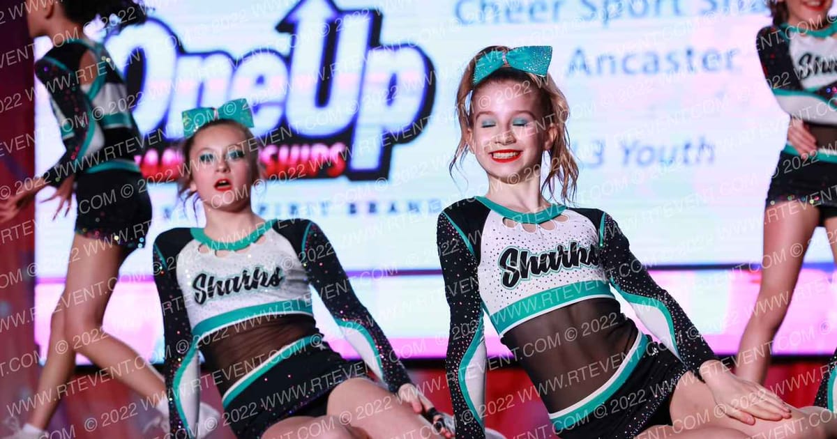 Cheer Sport Sharks - Ancaster White Cheek · ONE UP Delta A