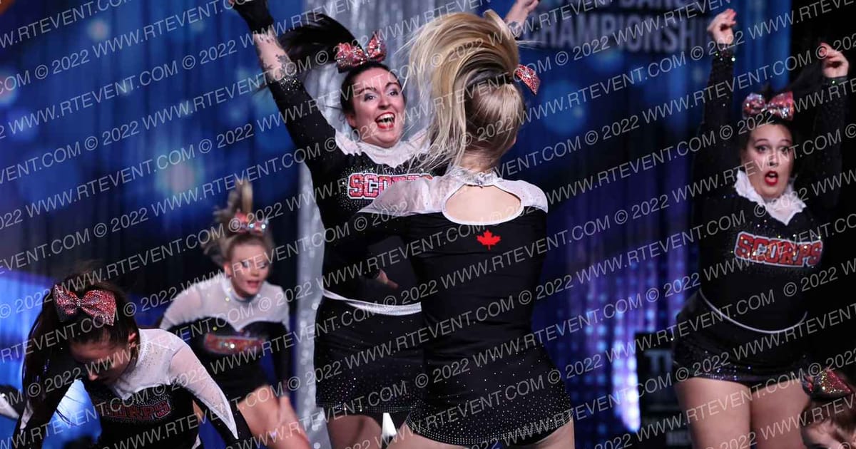 Scorpions Niagara (Super Cheer Inc.) BOMBSHELLS · Lake Erie National Cheer and Dance Championships
