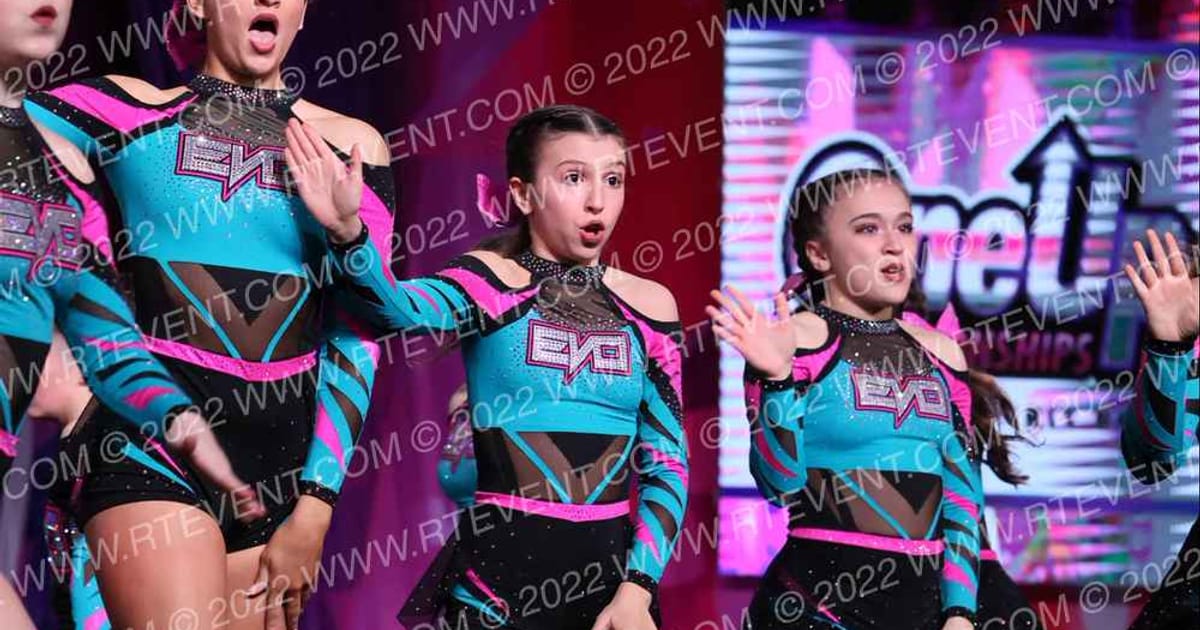Evolution Cheer Teal Shock · ONE UP GOEX