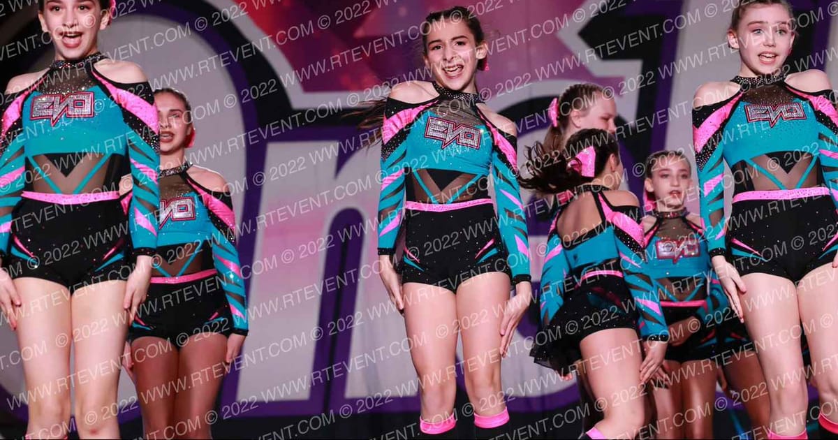 Evolution Cheer Teal Burst · ONE UP Delta A