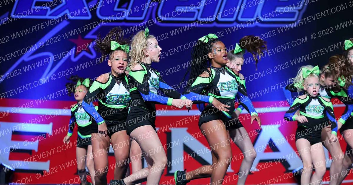Elite Athletic Cheer Lime Crew · THE FINALE AT THE KALAHARI