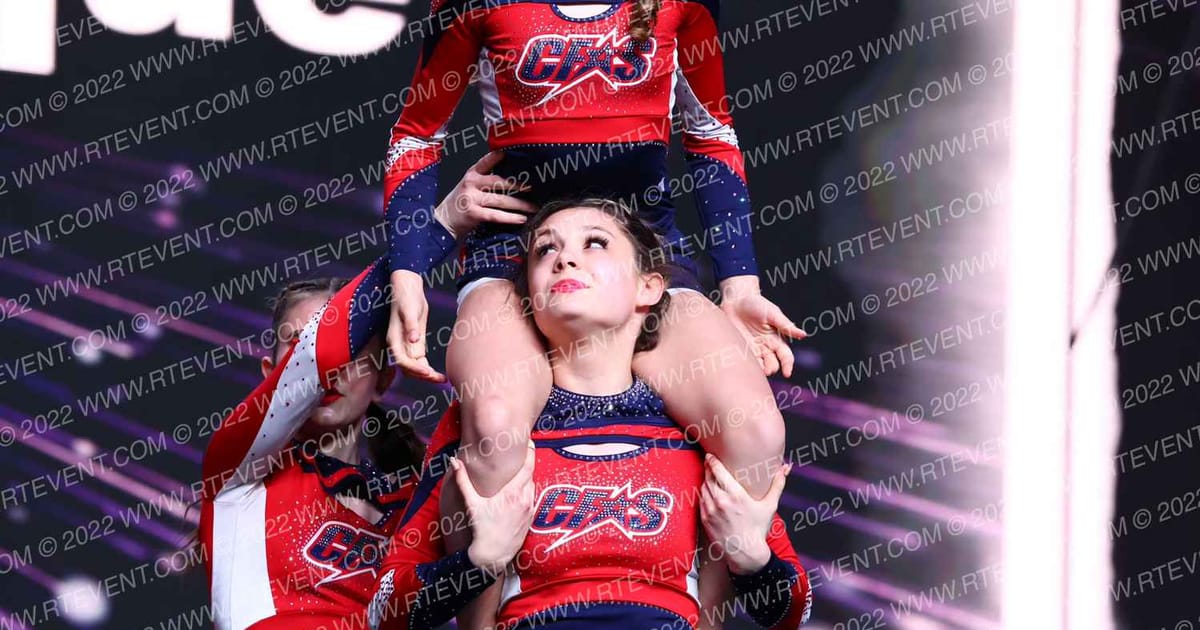 CheerFactor Mystique · All Star Worlds Arena One Thursday Photo