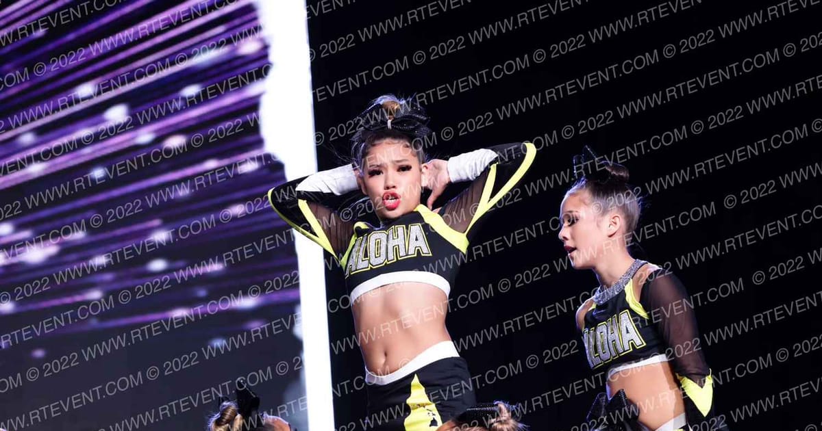 ALOHA CHEER ACADEMY BANDITS · All Star Worlds Arena Two Thursday Photo