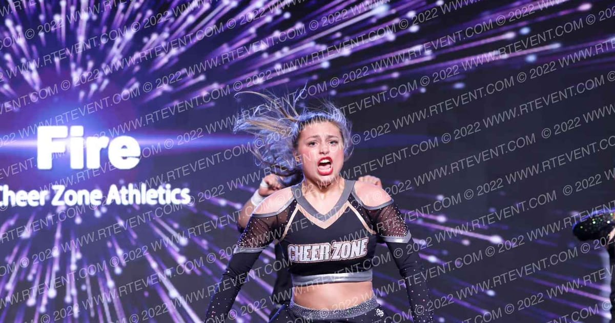 Cheer Zone Athletics Fire · All Star Worlds Arena Two Thursday Photo