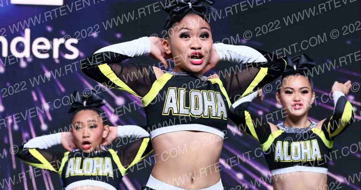 ALOHA CHEER ACADEMY BLACKOUT · All Star Worlds Arena One Thursday Photo