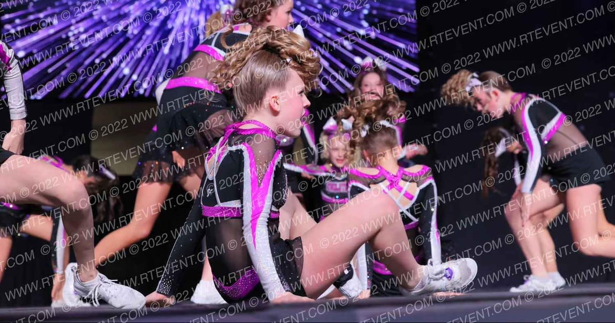 Evolution Cheer Teal Diamonds · All Star Worlds Hall A Thursday Photo