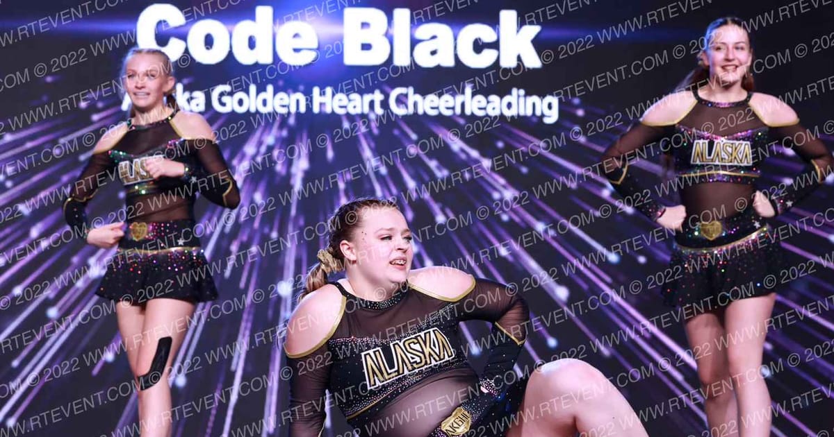 Alaska Golden Heart Cheerleading Code Black · All Star Worlds Arena Two Friday