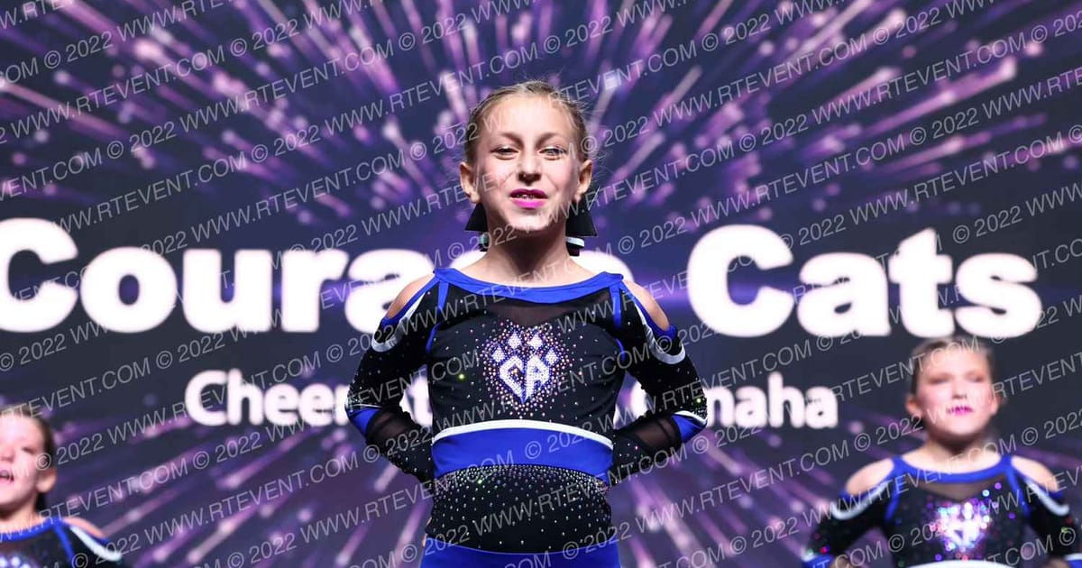 Cheer Athletics Omaha Courage Cats · All star Worlds Arena One Saturday