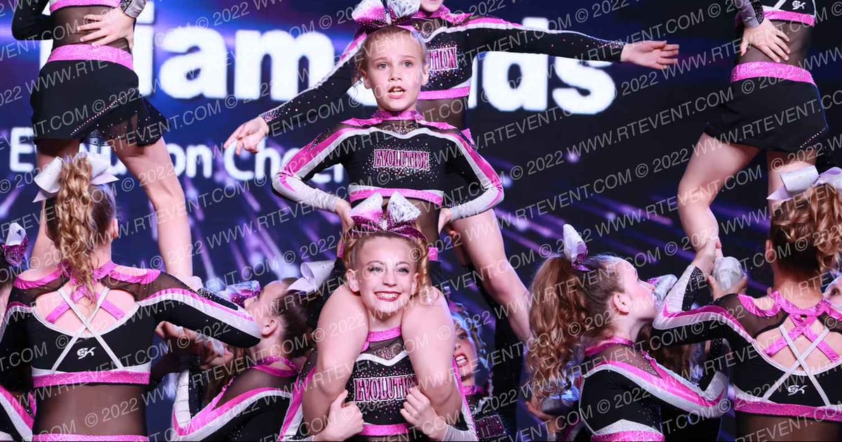 Evolution Cheer Blue Diamonds · All Star Worlds Arena Two Saturday