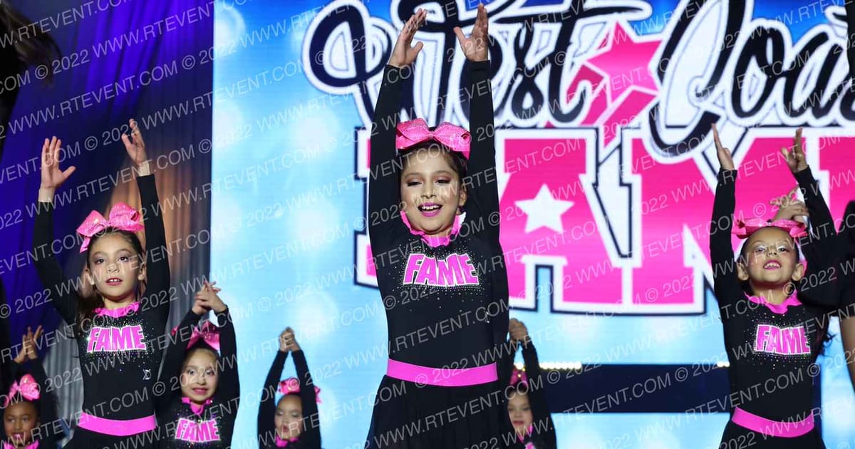 West Coast Fame Allstars Cheer PINK DIVAS · The American Grand Nationals