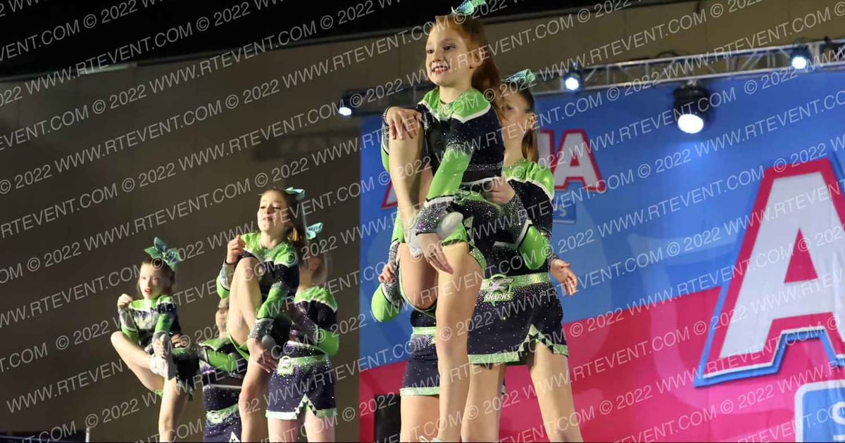 Cape Cod Cheer Academy Youth White Fins · Aloha Worcester Showdown